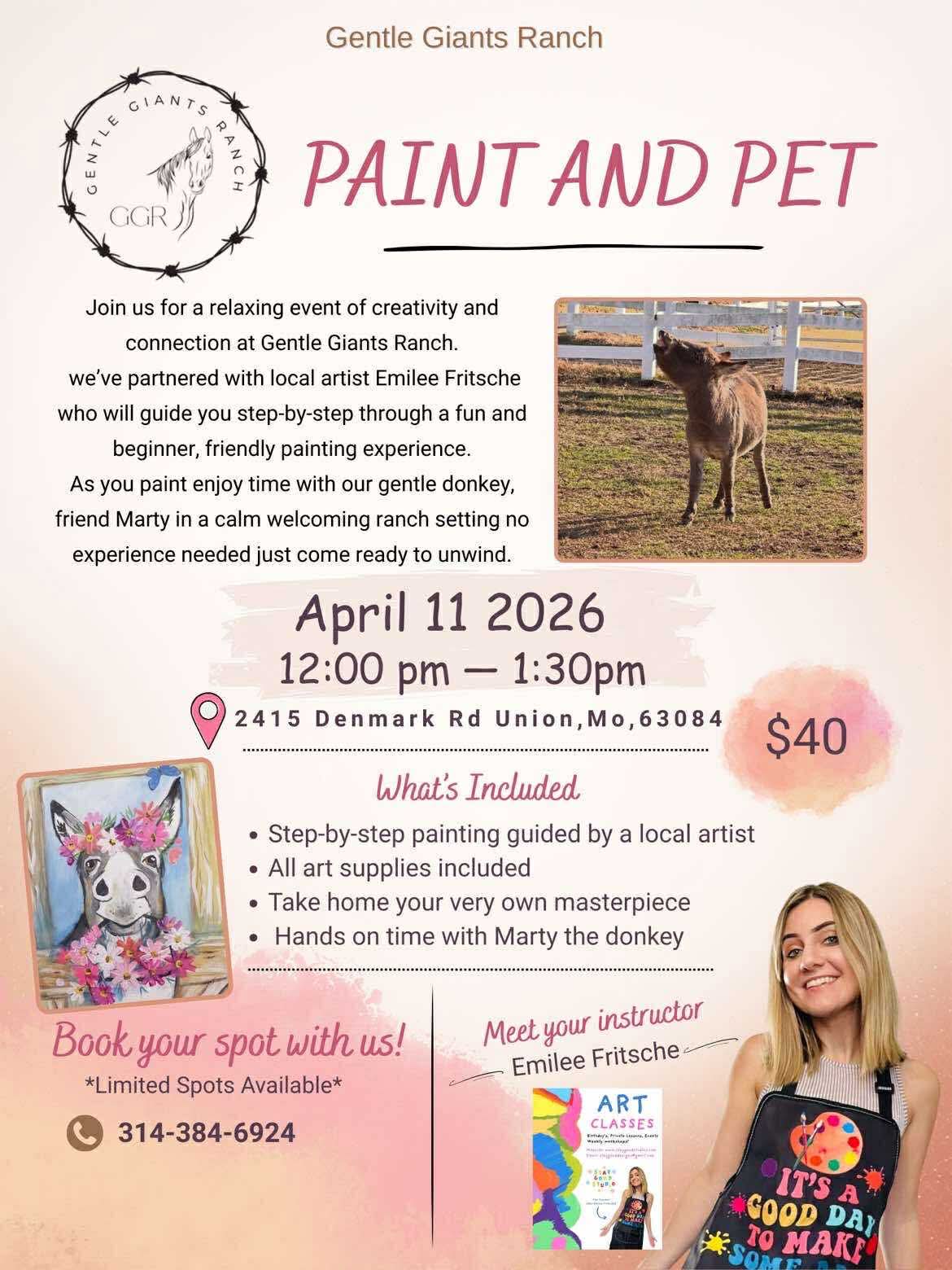 PAINT AND PET with Gentle Giants Ranch