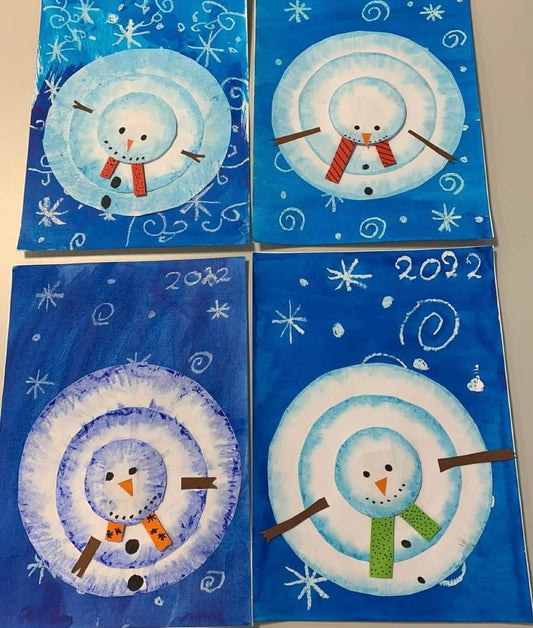 December 13th: Ages 5-8 Melted Snowman Collage Workshop